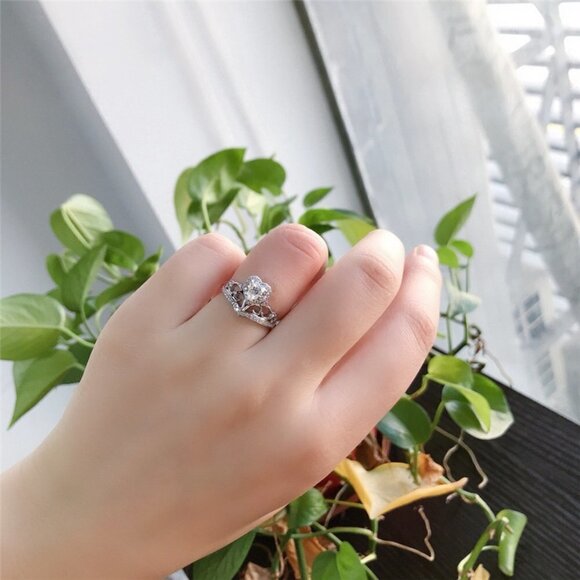 "Prinecess Heart Shape Twisted Beautiful 925 Silver Plated  for Women, UNVN12160 - Picture 5 of 8